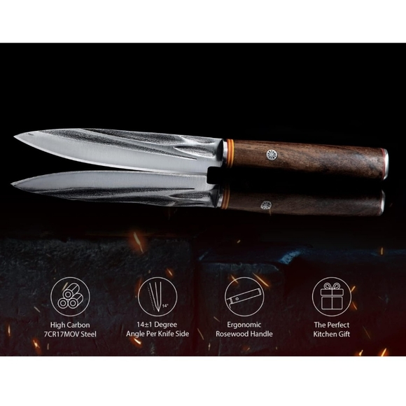 5 Inch Utility Kitchen Knife, Japanese Paring Knife, Sharp Hand Forged - Picture 2 of 6